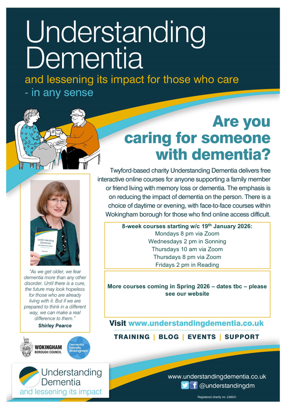 Understanding Dementia UK - Family Training Events 2026